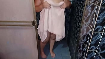 hd spying on my stepmother while shes taking a bath when i come in she asks me to help her dry it ends up sucking my cock sex