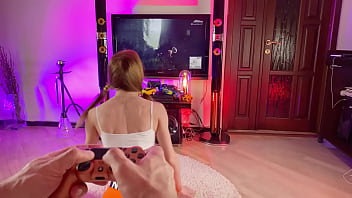 hd had to stop playing a video game becaus slutty baby girl wanted to stretch her asshole sex