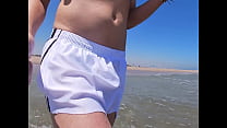 hd beach people freak out when i get wet in shorts and thongs in the sea sex