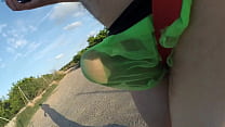 hd my thong rips while running and i get caugh nude by a cyclist sex
